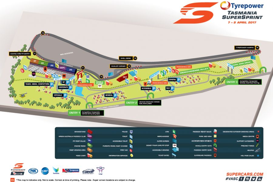 Symmons Plains Raceway map