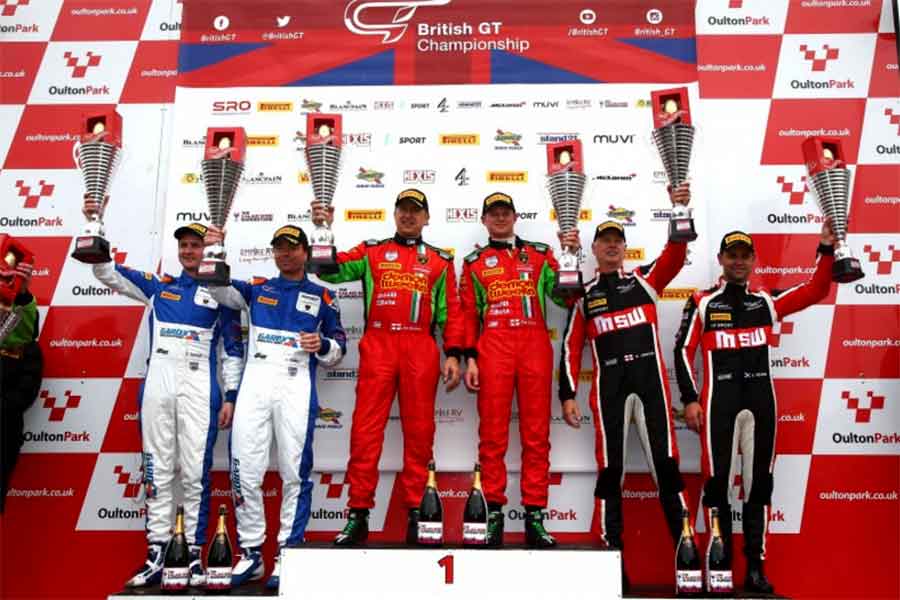 2017 British GT podium Oulton Park