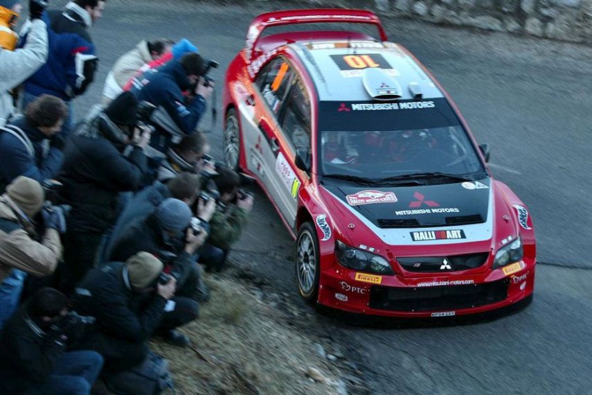 Gilles Panizzi at 2005 Rallye Monte-Carlo, Mitsubishi Lancer WRC05