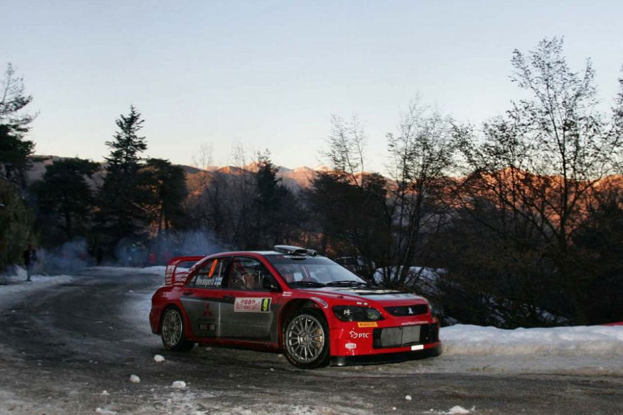 Mitsubishi Lancer WRC05 at 2005 Rallye Monte-Carlo