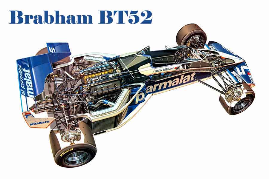 Drawing of Brabham BT52 1983 brabhams