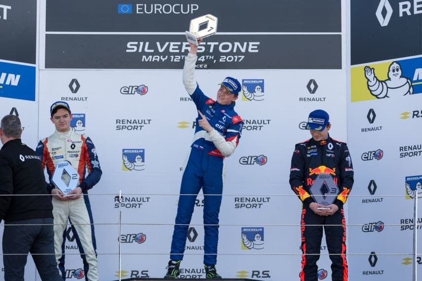 Formula Renault Silverstone, race 2 podium