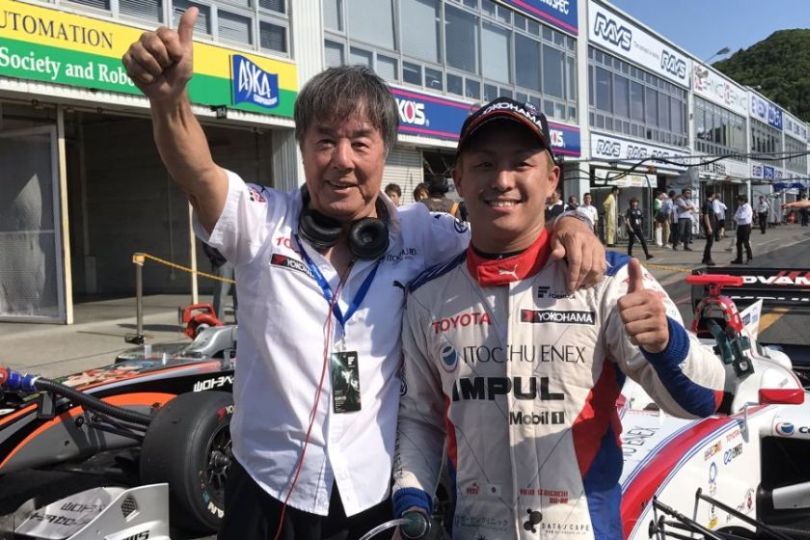 Yuhi Sekiguchi and Team Director Kazuyoshi Hoshino, Okayama