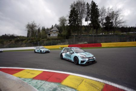 Leopard Racing's Jean-Karl Vernay and Rob Huff at Spa