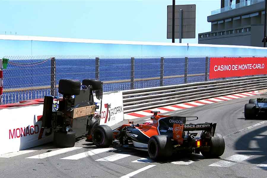 Wehrlein Button collision Monaco