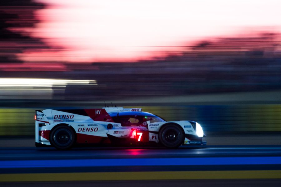 Toyota Gazoo Racing's Toyota TS050 Hybrid during qualifying for 2017 Le Mans 24h