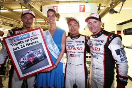 2017 24h Le Mans, pole position for Toyota, track record Kamui Kobayashi