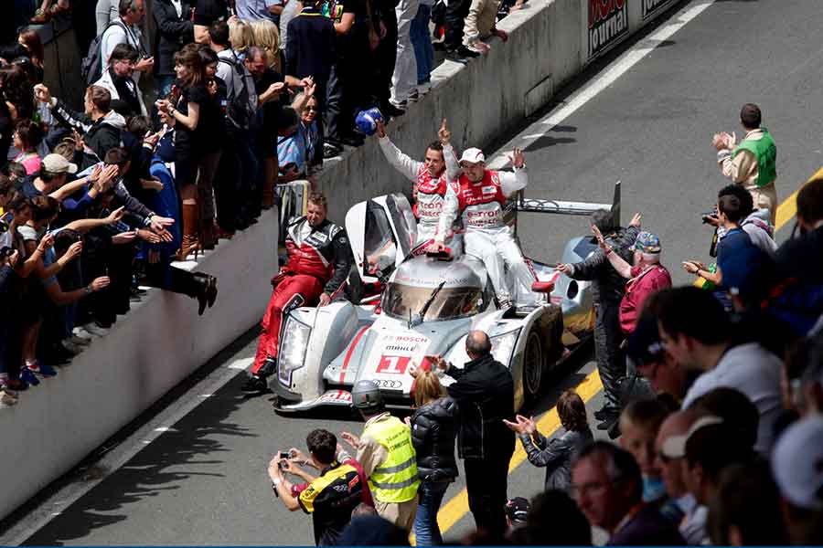 Le Mans 24h victory celebration