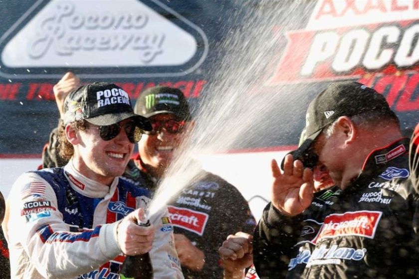 Ryan Blaney wins 2017 Pocono 400