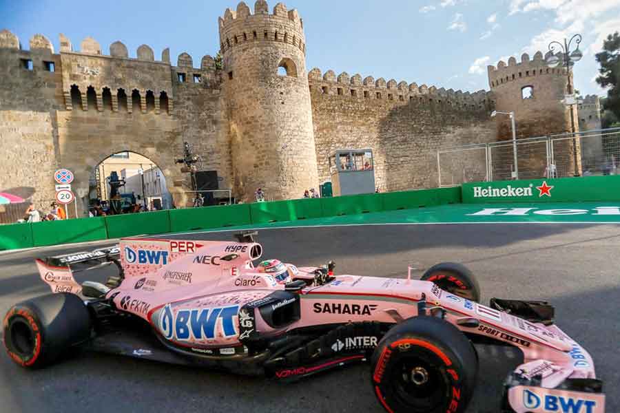 Sergio Perez Force India Baku 2017