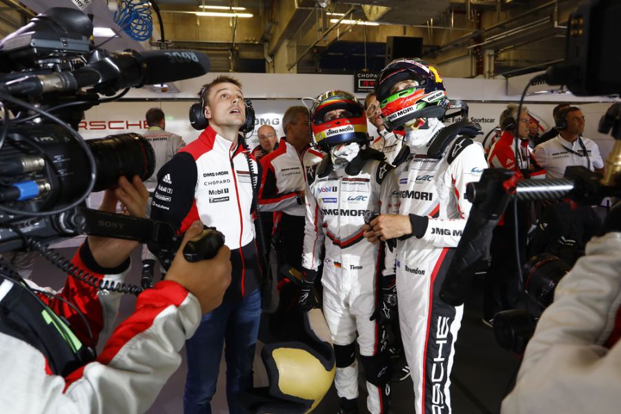 Earl Bamber, Timo Bernhard and Brendon Hartley