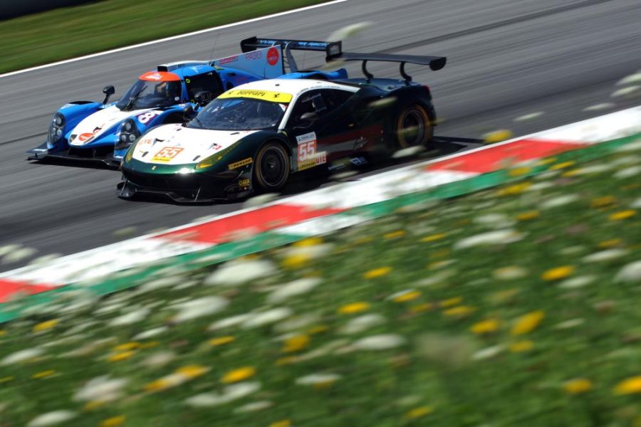 Victorious car in the GTE class - #55 Spirit of Race Ferrari 488 GTE