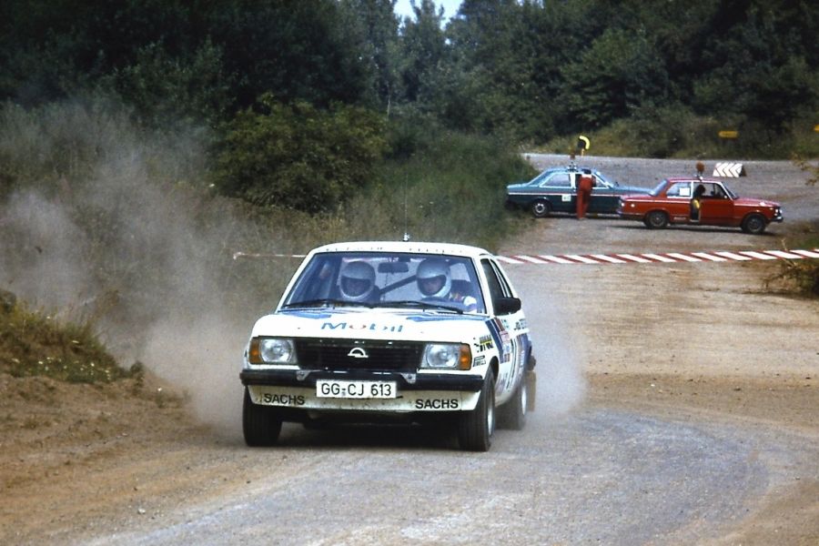 Erwin Weber's Opel Ascona at Rallye Deutschland Erwin Weber's Opel Ascona was the victorious car at the 1st Rallye Deutschland