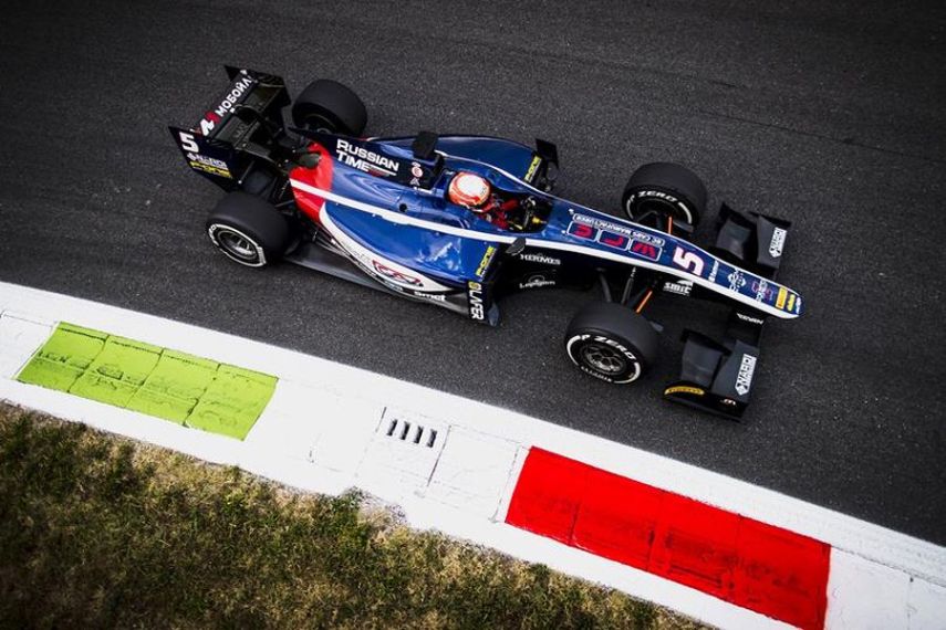 Luca Ghiotto wins the Formula 2 race at Monza