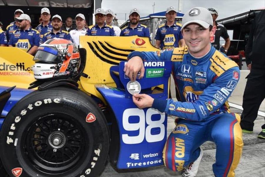 Alexander Rossi started from pole at The Glen