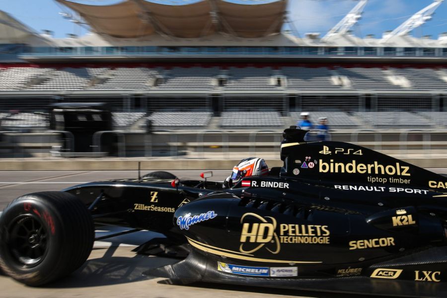 Rene Binder, race 1 winner Formula V8 3.5 at COTA