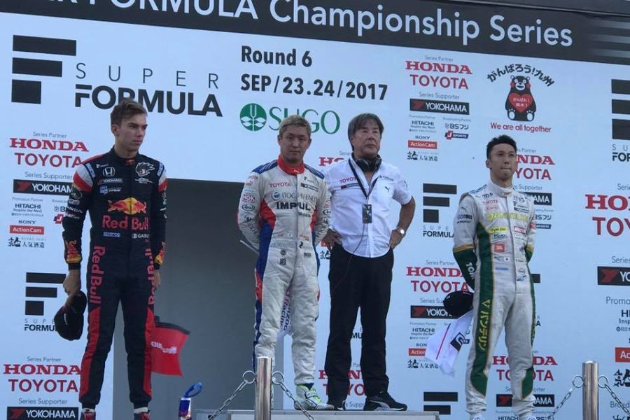 Super Formula, podium at Sugo