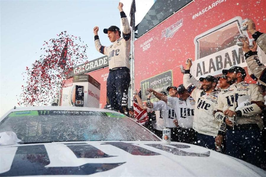 Brad Keselowski wins the Alabama 500 at Talladega Superspeedway