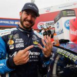 Martin Truex Jr wins the Bank of America 500 at Charlotte Motor Speedway