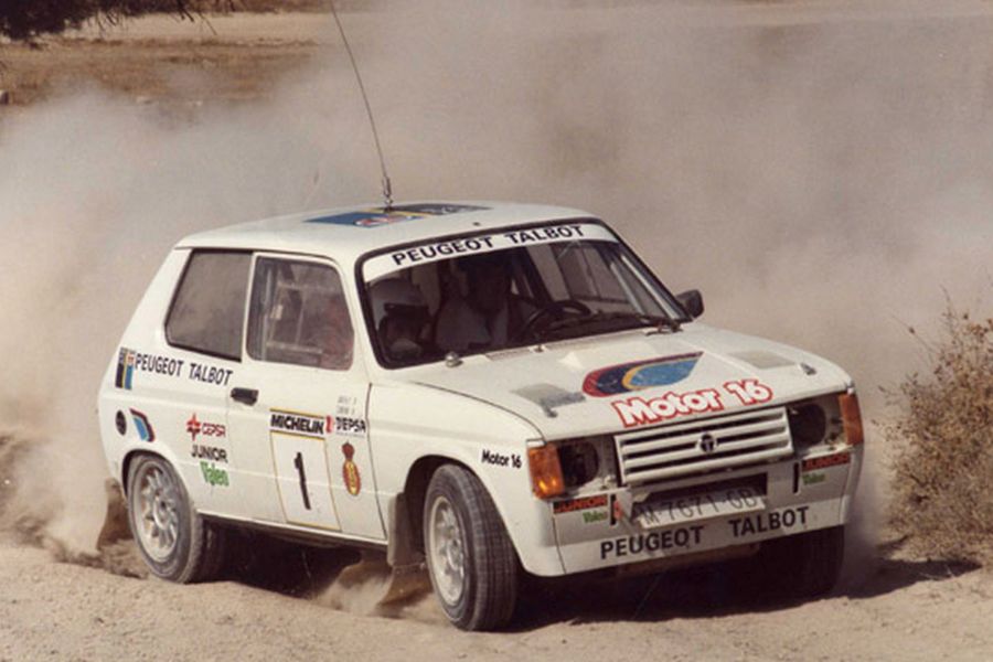 Antonio Zanini in a Talbot Samba Rallye