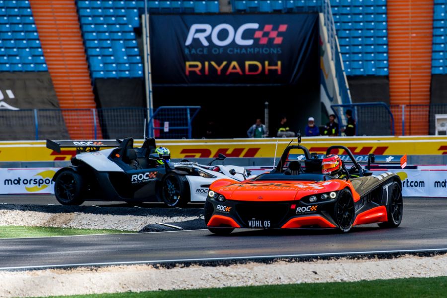 Six diffrent types of cars are in action at ROC Riyadh