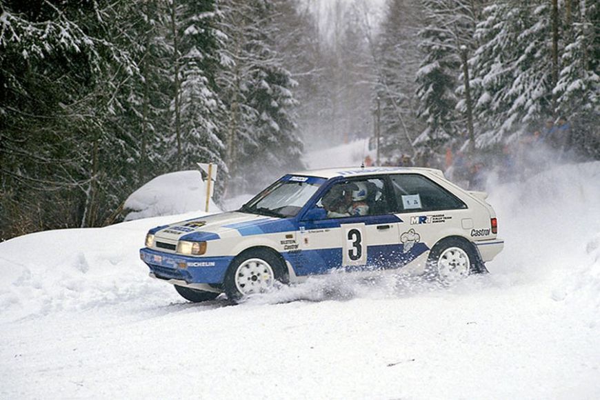 1987 Rally Sweden, Timo Salonen, Mazda 323 4WD