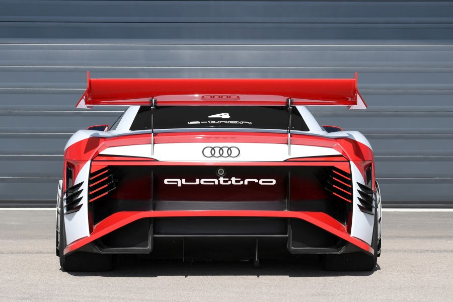 Rear view of Audi e-tron Vision Gran Turismo