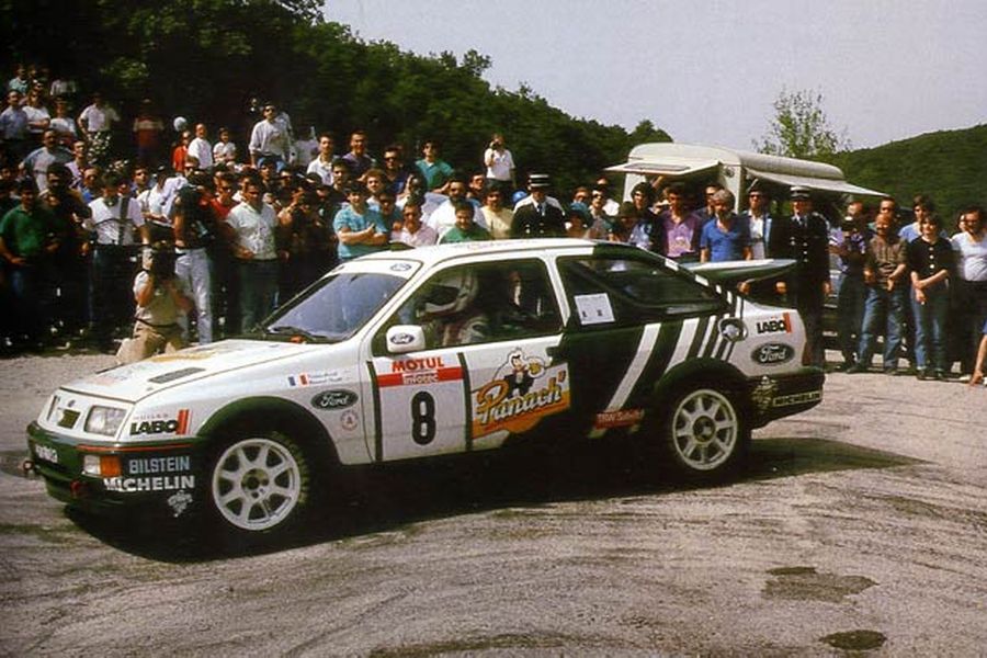 Didier Auriol's Ford Sierra RS Cosworth at 1988 Tour de Corse
