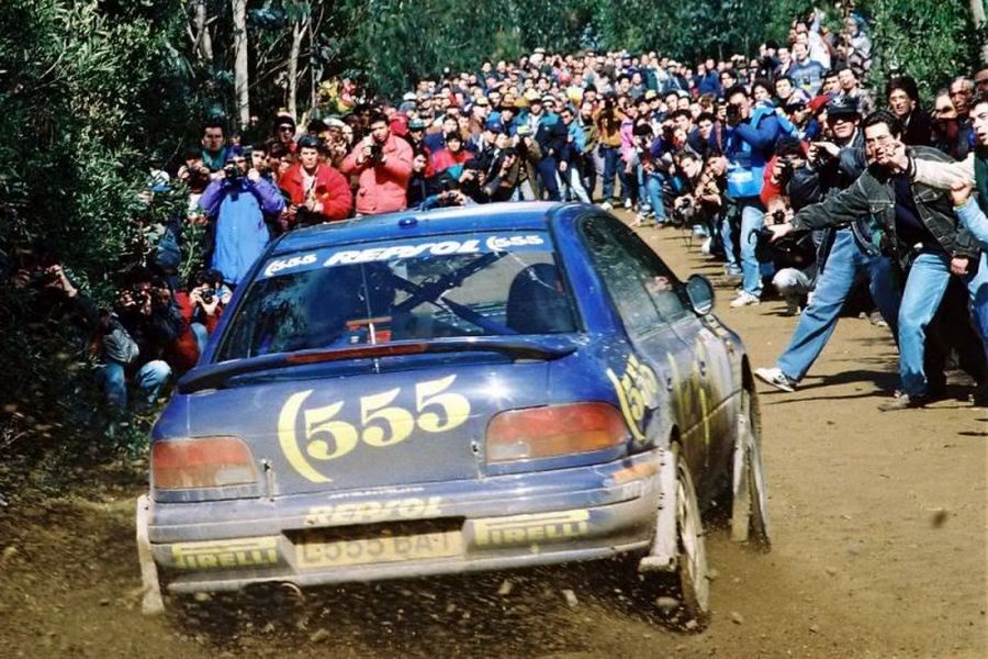 Colin McRae vs the audience at 1995 Rallye de Portugal 1995 Rallye de Portugal, Colin McRae