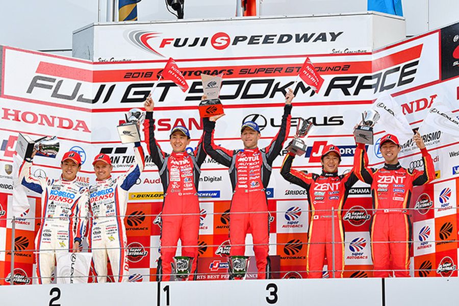 GT500 class podium at Fuji