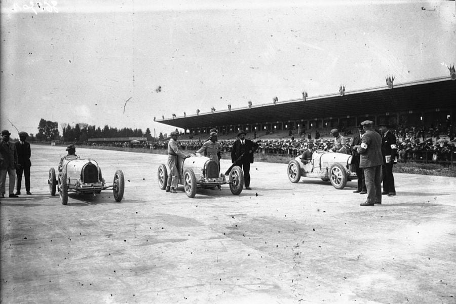 Poor starting grid at the 1926 French Grand Prix