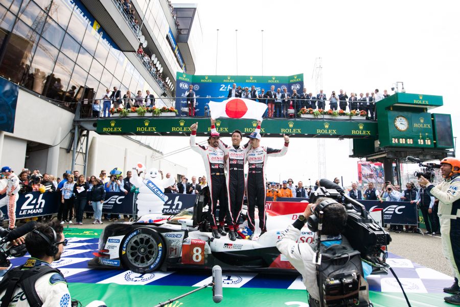 Sebastien Buemi, Kazuki Nakajima, Fernando Alonso TOYOTA GAZOO Racing. Le Mans 24 Hours Race, 11th to 17th June 2018 Circuit de la Sarthe, Le Mans, France.