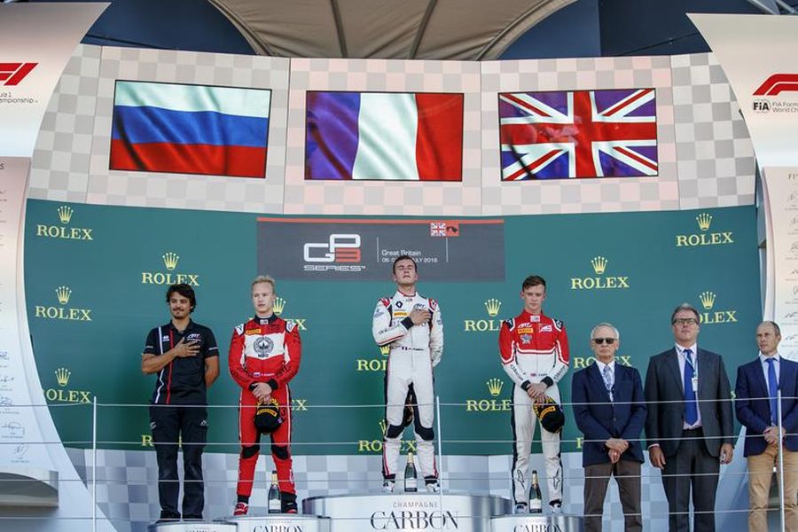 GP3 Series Silverstone race 1 podium