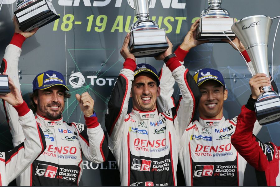 FIA WEC Silverstone Toyota podium