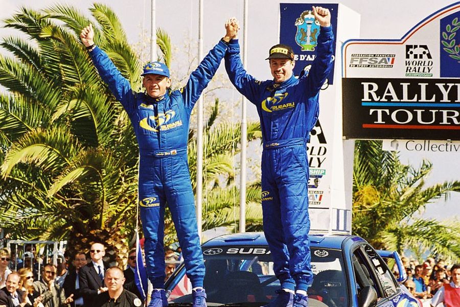 Nicky Grist and Colin McRe at 1998 Tour de Corse