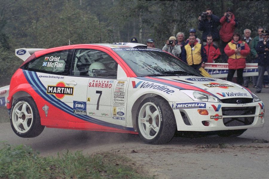 Nicky Grist and Colin McRae at 1999 Rallye Sanremo