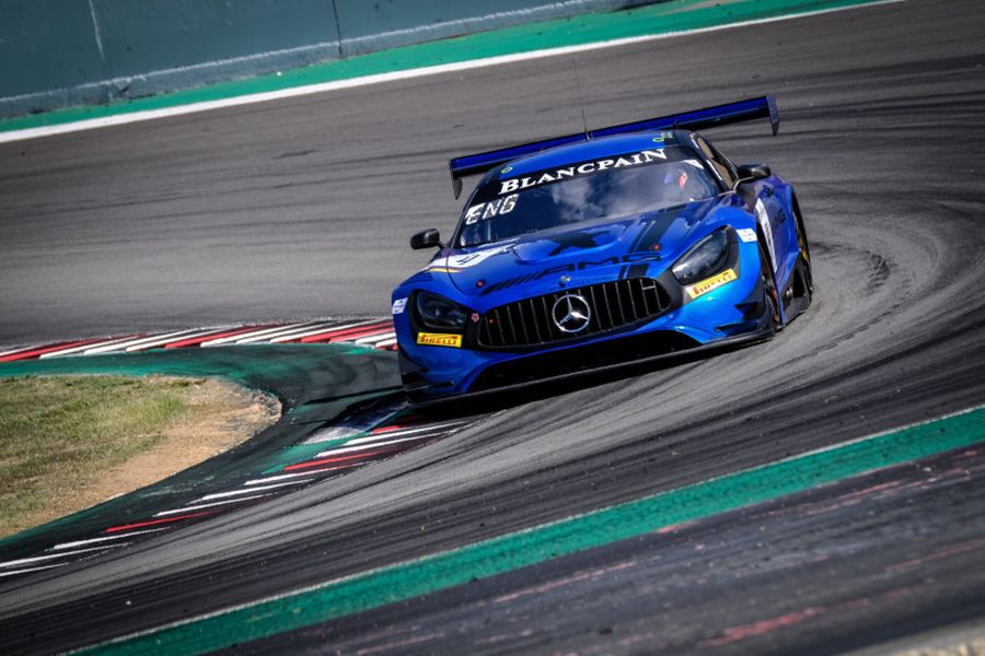 The #4 Mercedes-AMG GT3 of Black Falcon