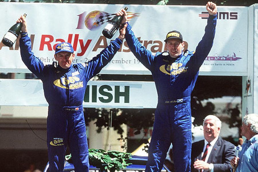 Nicky Grist and Colin McRae at 1997 Rally Australia