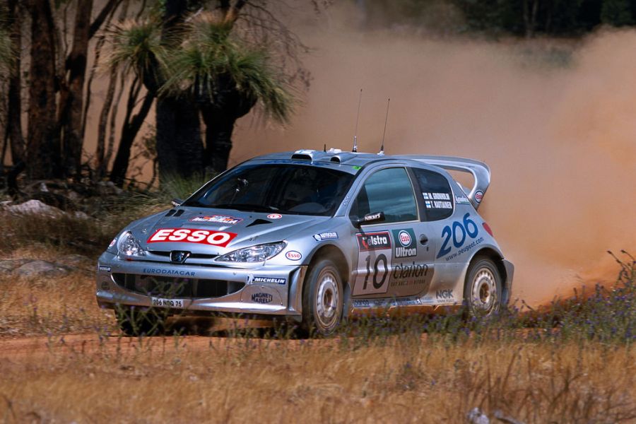 Marcus Gronholm's #10 Peugeot 206 WRC at 2000 Rally Australia