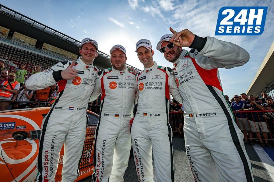 24h Dubai, the victorious crew of the #88 Car Collection Motorsport Audi