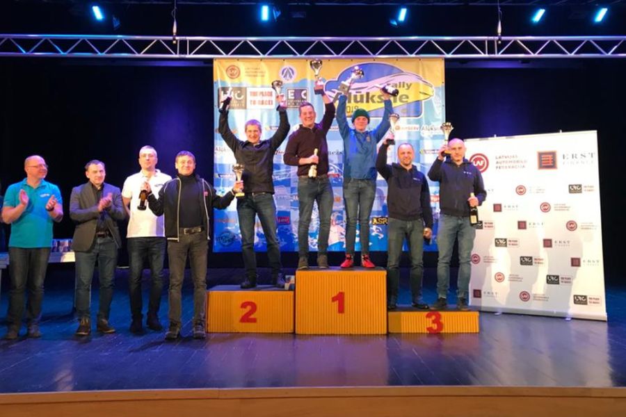 2019 Rally Aluksne podium