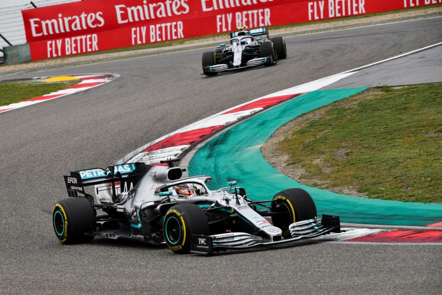 Lewis Hamilton and Valtter Bottas, Chinese Grand Prix, 1000th F1 race