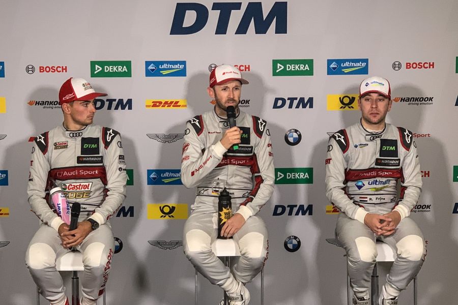 Audi drivers Nico Muller, Rene Rast and Robin Frijns