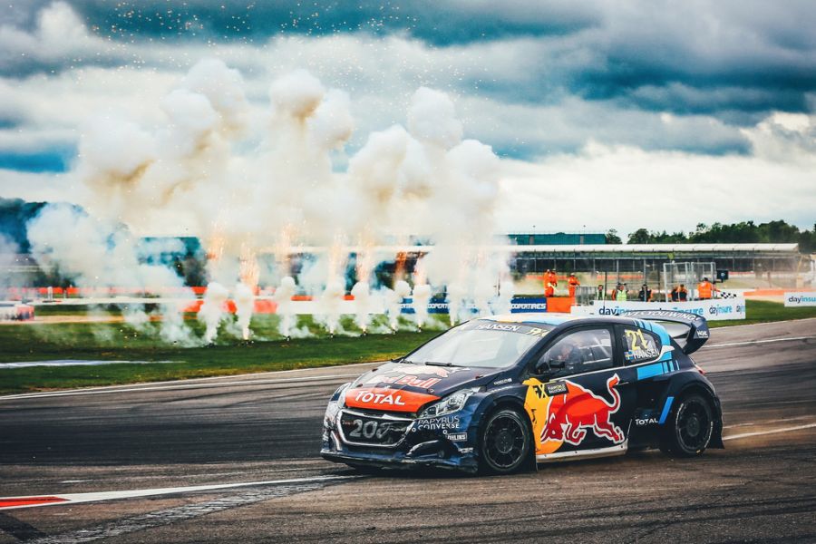 Timmy Hansen's Peugeot at Silverstone