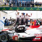 2019 Le Mans 24h winners Buemi, Nakajima, Alonso Toyota