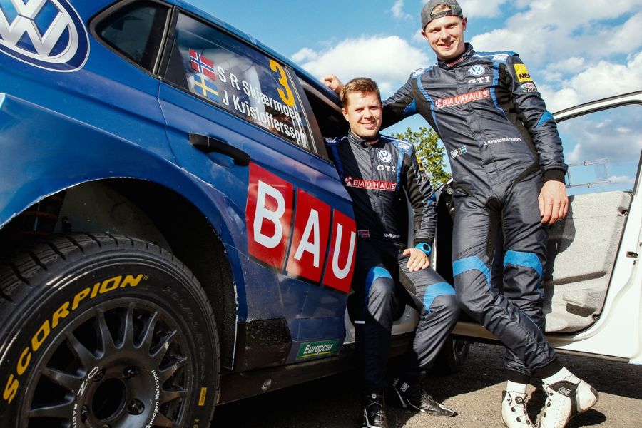 Johan Kristoffersson and his navigator Stig Rune Skjaermoen