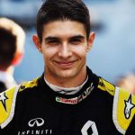 Esteban Ocon in a race car uniform