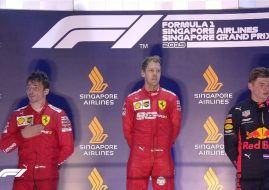 Singapore Grand Prix podium