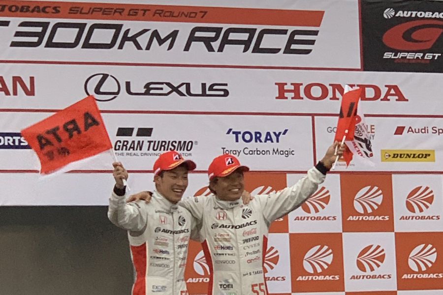 GT300 winners Nirei Fukuzimi and Shinichi Takagi