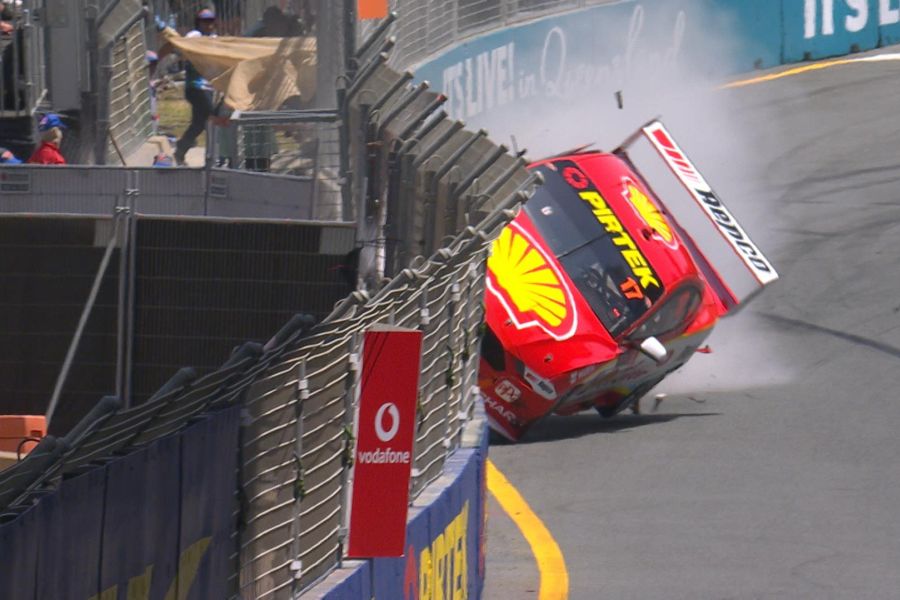 Supercars GoldCoast Scott crash